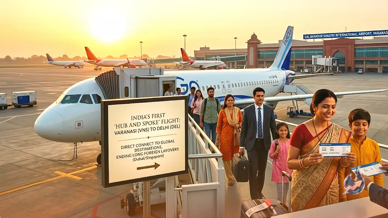 India Launches Its First 'Hub and Spoke' Flight From Varanasi, Ending Long Foreign Layovers for Flyers
