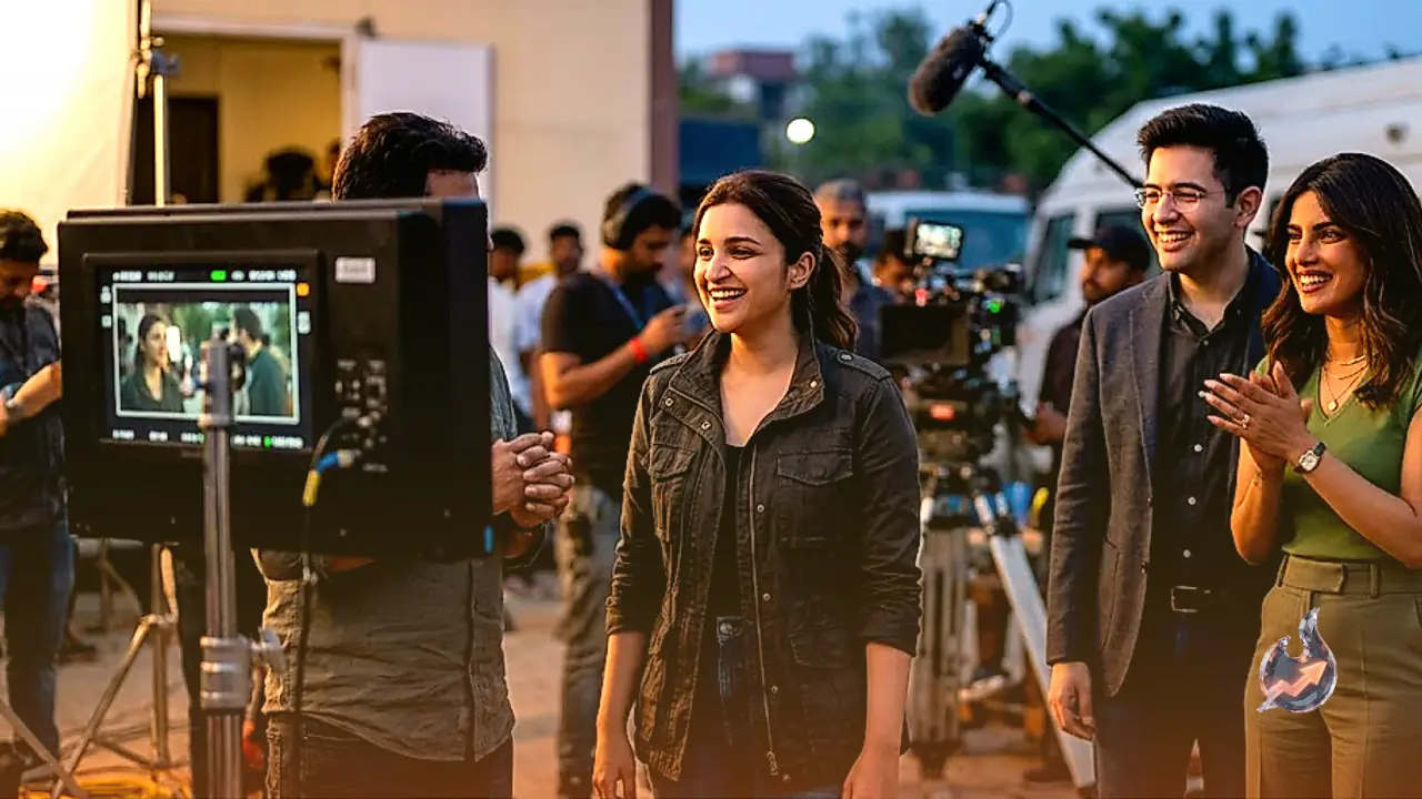 Parineeti Chopra Prepares for Digital Debut with Thriller Series Shak as Raghav Chadha and Priyanka Cheer Her On