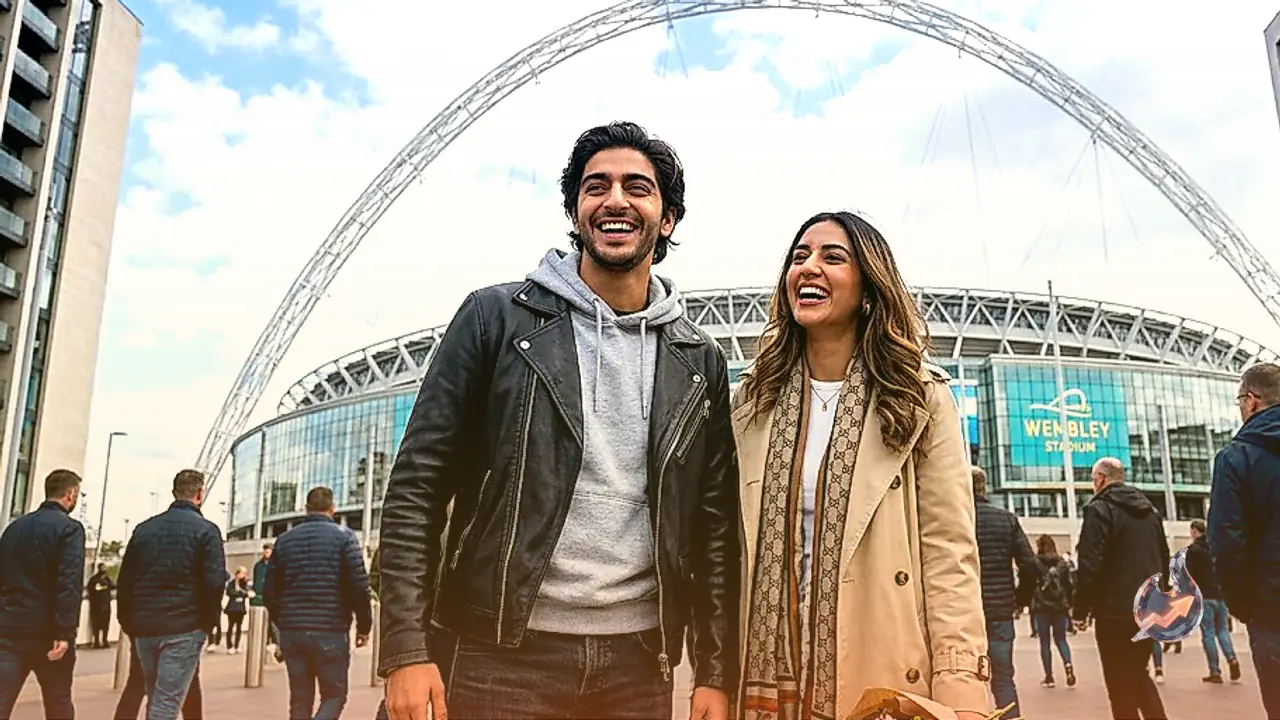 Ahaan Panday and Aneet Padda Reunite Outside Wembley Stadium as Saiyaara Turns One