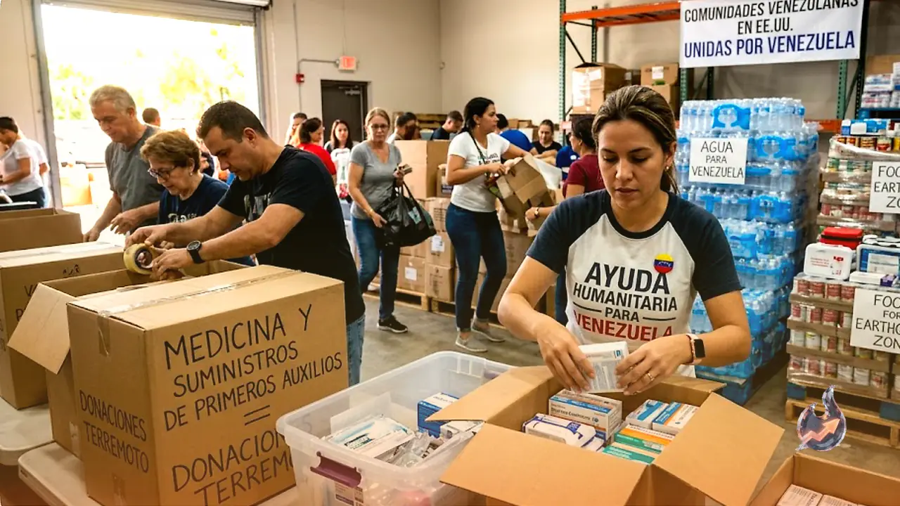 Quakes back home spur Venezuelans across America to gather food, water and medicine for the disaster zone