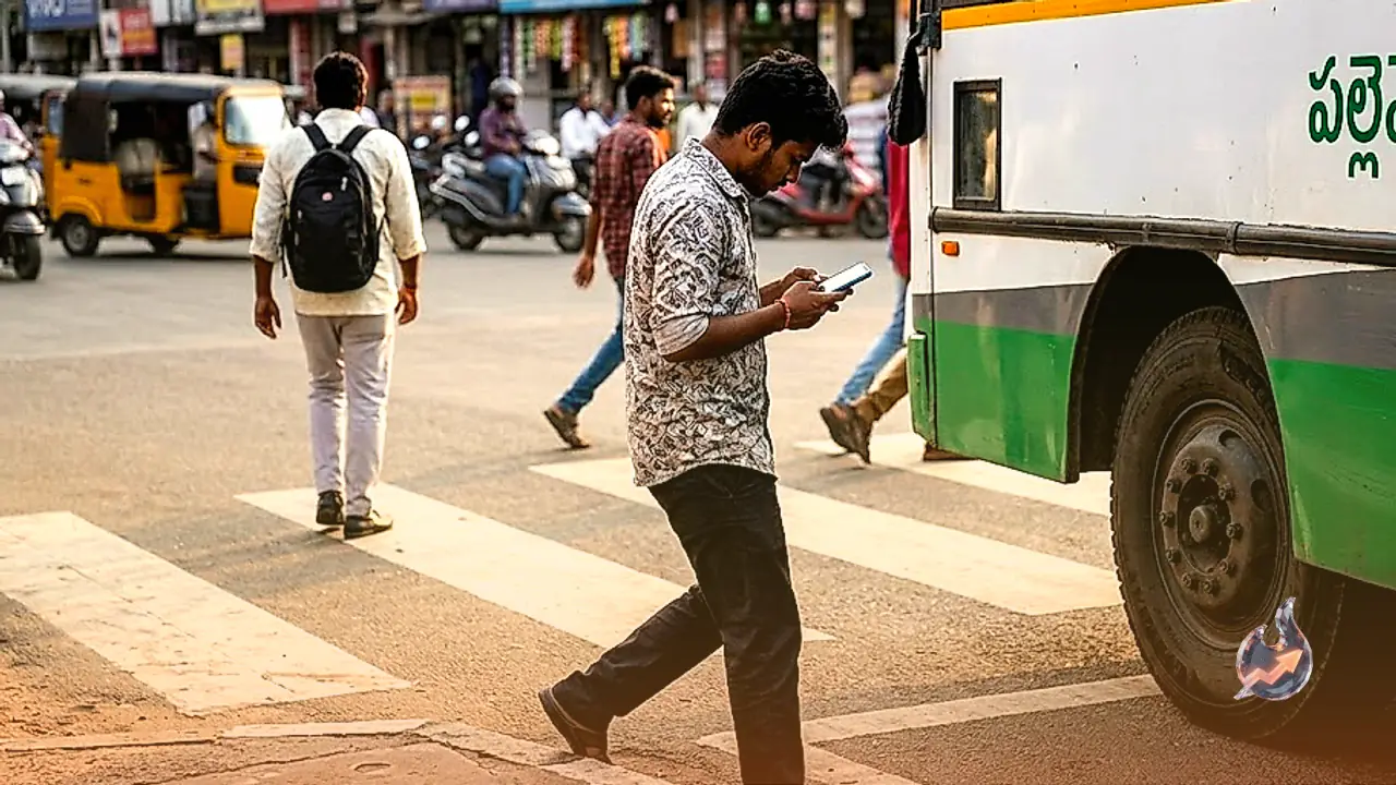 Tragic Vijayawada Accident Shows Fatal Consequences Of Pedestrian Mobile Distraction