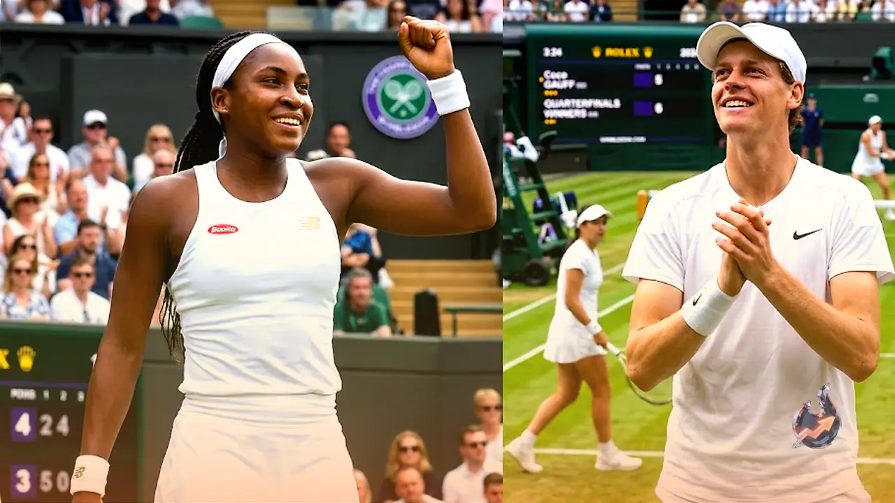 Coco Gauff Reaches Historic Wimbledon Semifinal, Jannik Sinner Advances to Final Four