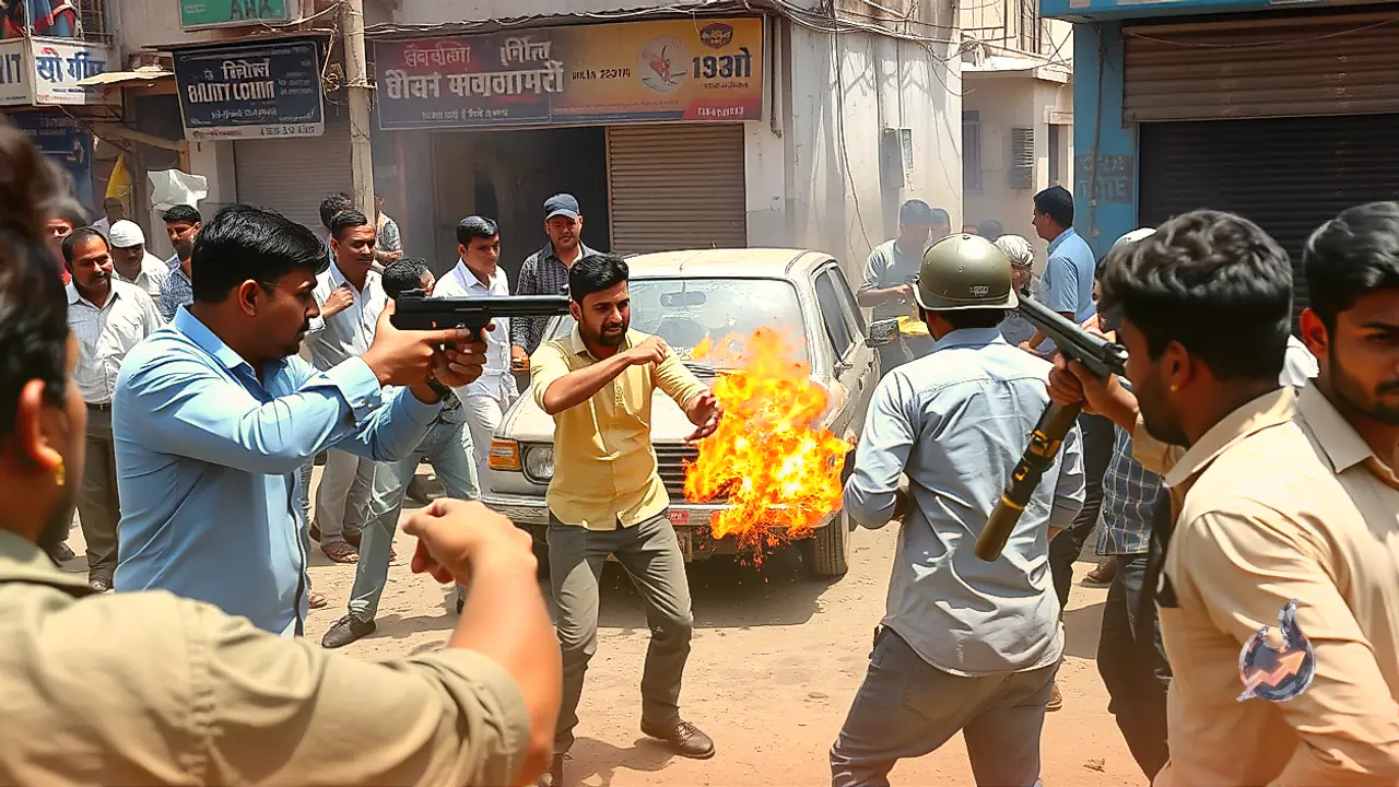 Violent Clash Between Two Groups in Bikaner Involves Gunfire and Iron Rod Attack on Vehicle