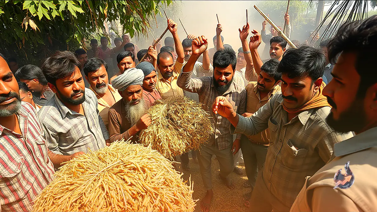 Violent Clash Over Storing Bajra Fodder in Murraki Leaves Eight Injured with Sticks and Stones