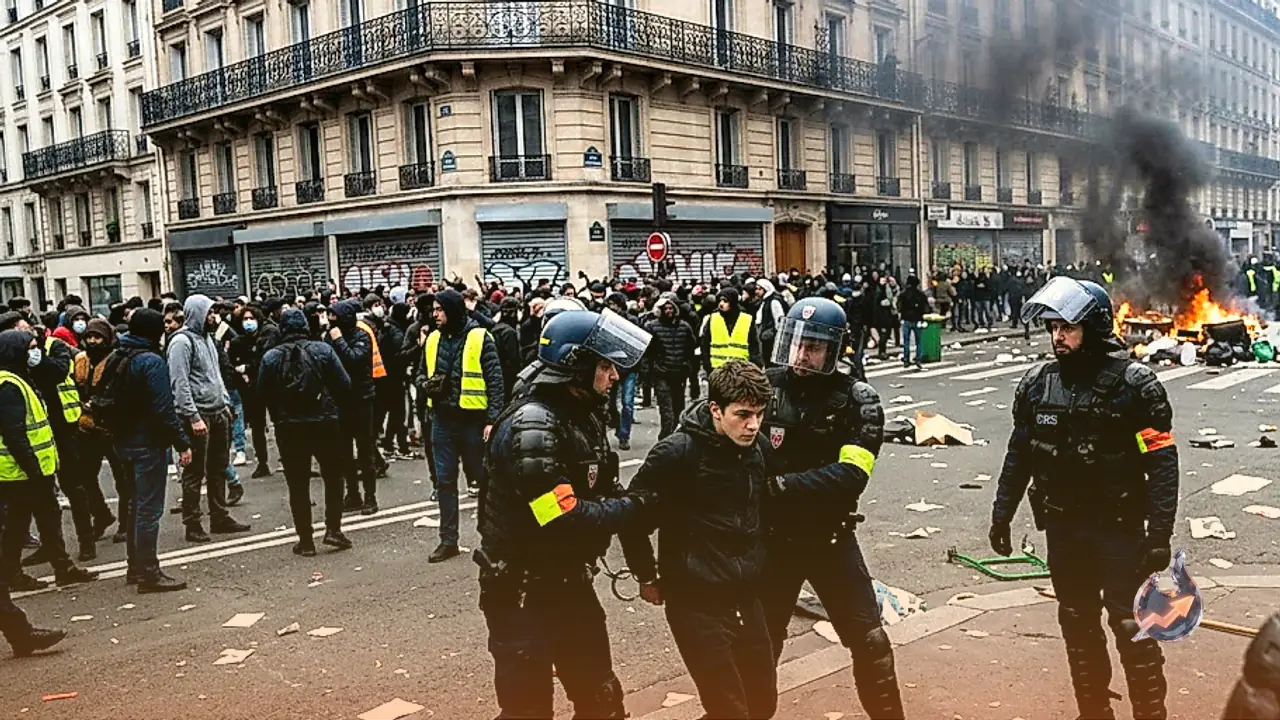 Violent Demonstrations and Plunder Erupt Across France Over School Hardships and Living Costs, Leading to 400 Detentions