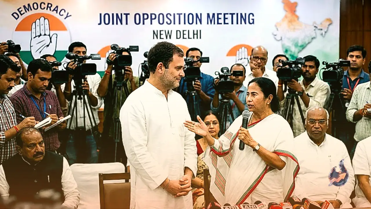 Opposition Meeting Signals Shift in Dynamics as Mamata Banerjee Backs Rahul Gandhi on Electoral Fraud Allegations