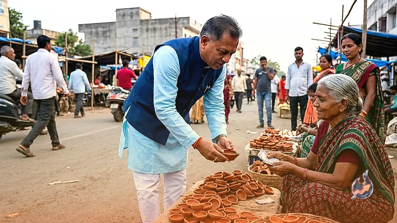 Vishnu Deo Sai buys earthen lamps to launch Sewa Sankalp Abhiyan in Chhattisgarh