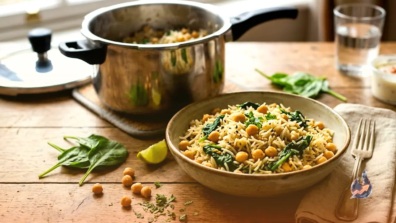 Fuel Your Busy Weekdays With Nutritionist Pooja Bohra Easy One Pot Chickpea Spinach Rice Recipe