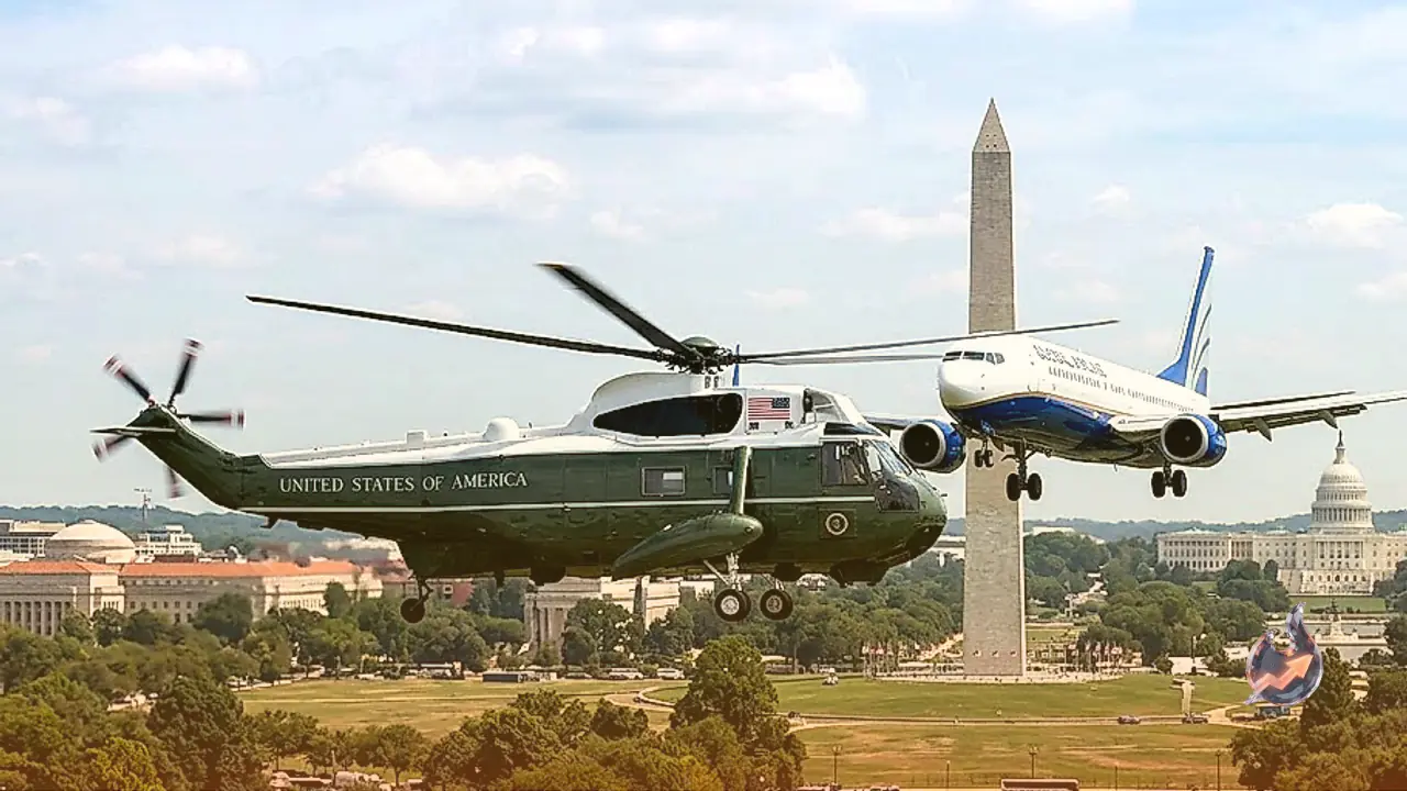 Marine One and Commercial Jet Narrowly Avoid Midair Collision Over Washington Airspace, FAA Launches Probe
