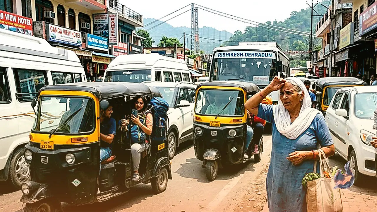 ऋषिकेश में सप्ताहांत पर पर्यटकों के दबाव से स्थानीय परिवहन चरमराया, ऑटो और टैक्सी की कमी से आम जनजीवन प्रभावित