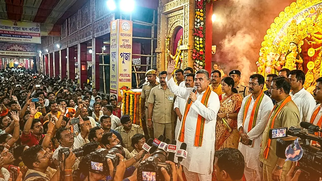 पश्चिम बंगाल दुर्गा पूजा में सियासी पारा: ममता बनर्जी की सिमटी सक्रियता और शुभेंदु अधिकारी का बढ़ा दखल