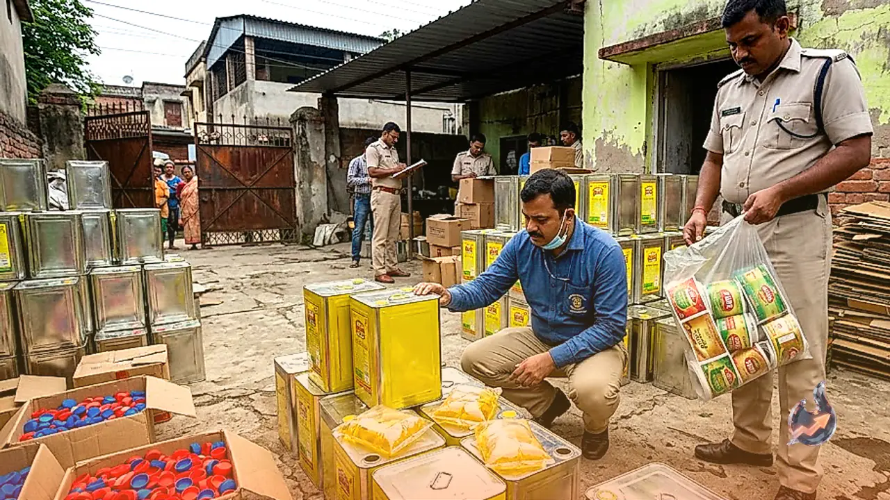 पश्चिम बंगाल के रानीगंज में मिलावटी तेल का भंडाफोड़, घर से मिले नामी कंपनियों के नकली टिन और लेबल