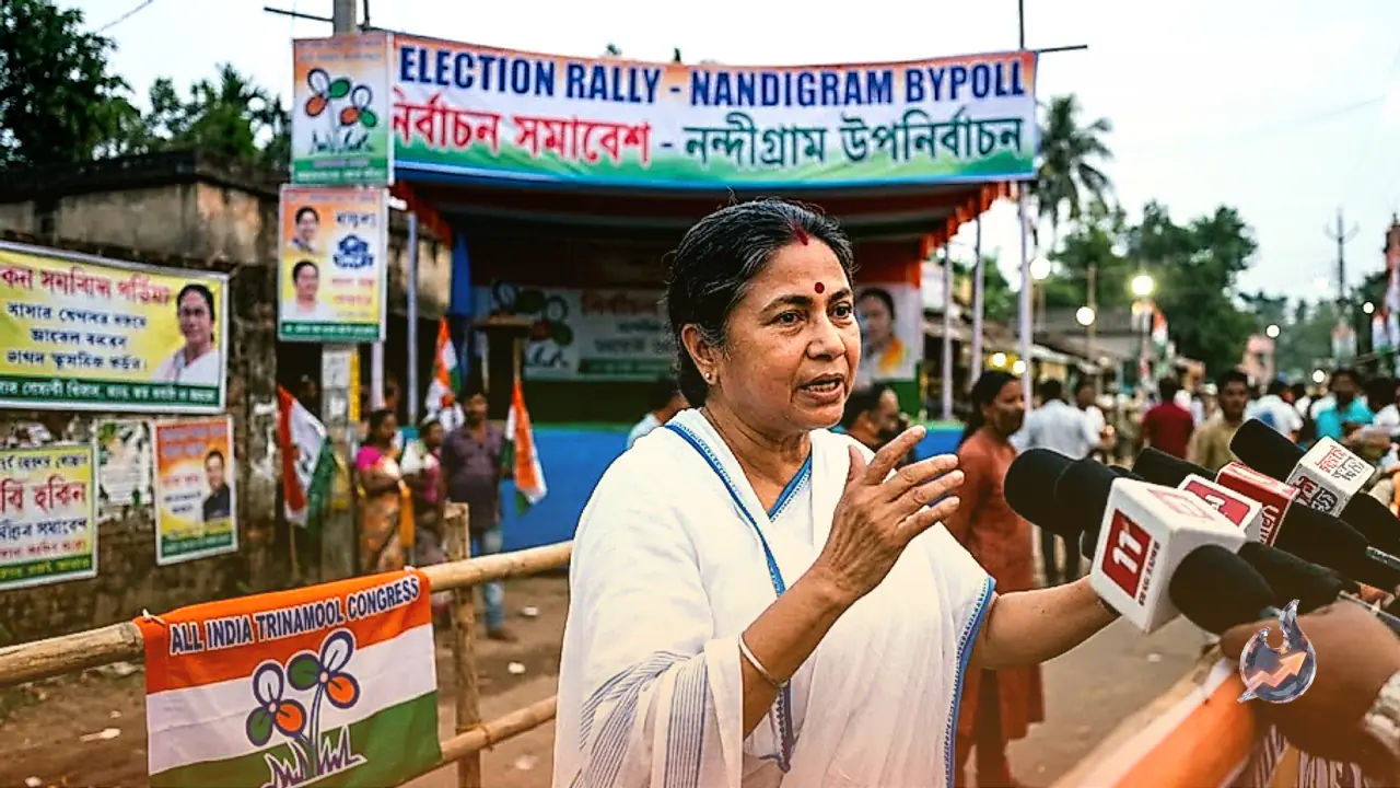 Political tension rises over upcoming bypolls in West Bengal, talks about Mamata Banerjee contesting from Nandigram