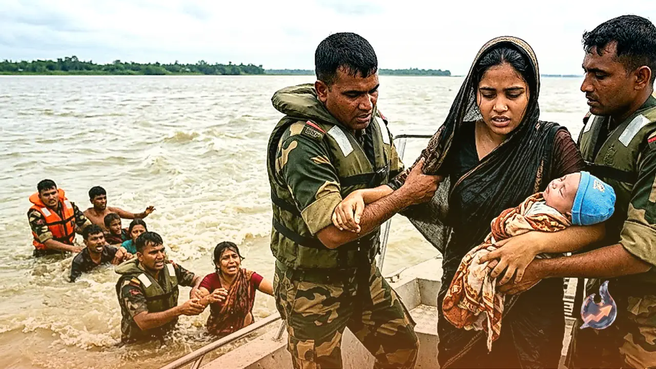 पश्चिम बंगाल में बहती पद्मा नदी से BSF के जवानों ने 10 बांग्लादेशी नागरिकों को बचाया, 30 दिन के नवजात को मिला नया जीवन
