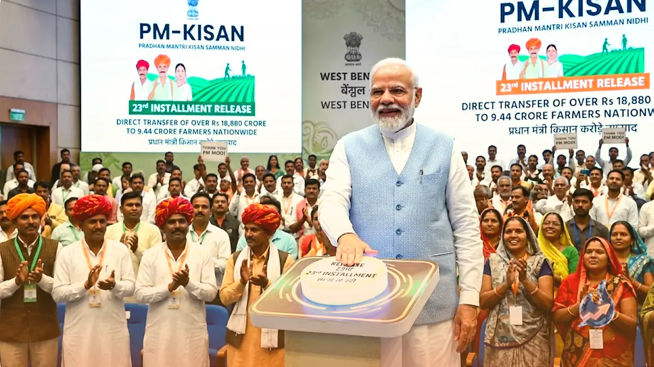 Modi Releases PM-Kisan's 23rd Installment from West Bengal, Over Rs 18,880 Crore Transferred to 9.44 Crore Farmers