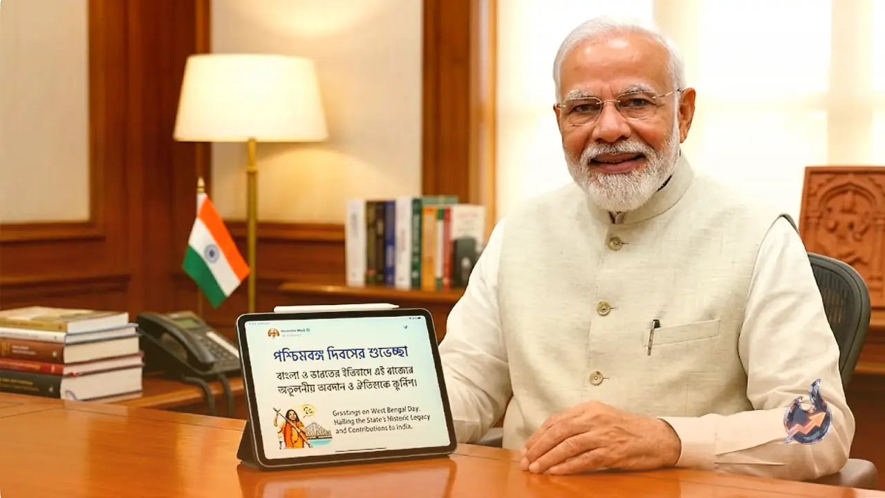 Narendra Modi Extends Warm Wishes on West Bengal Day, Hails the State's Historic Legacy and Contributions