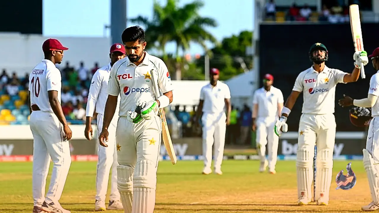 Babar Azam Fails on Test Return as Captain, Shan Masood Shines Against West Indies