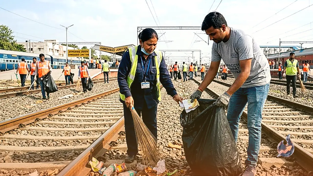 पश्चिम रेलवे के अहमदाबाद मंडल ने गांधी जयंती पर चलाया सफाई अभियान, 3000 किमी ट्रैक किया दुरुस्त