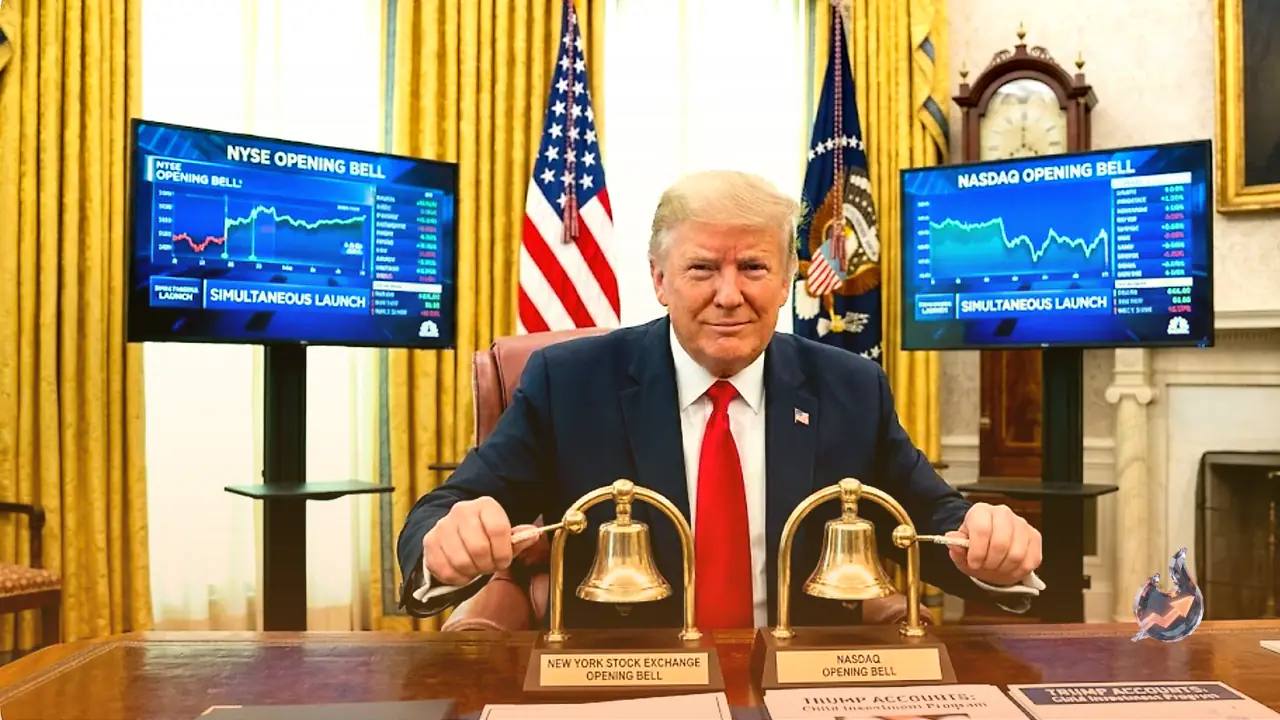 From the Oval Office, a president ties his standing to Wall Street by opening two exchanges at once