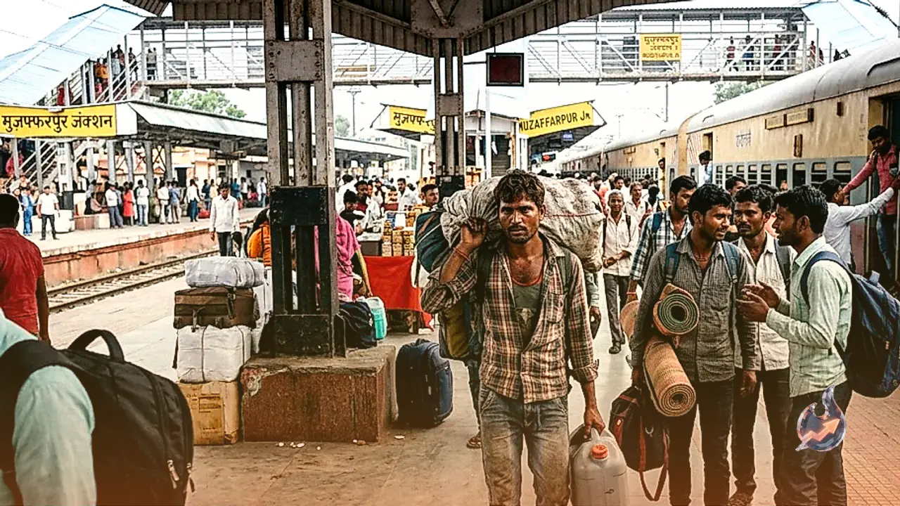 मुजफ्फरपुर पहुंचे गुजरात से लौटे मजदूर, बोले- 12 घंटे की शिफ्ट और तंगहाली से तंग आकर छोड़ा काम