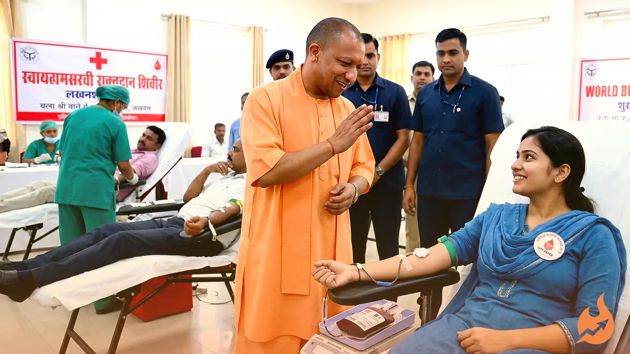 On World Blood Donor Day, CM Yogi Adityanath Salutes Donors as 'Life Savers' Rendering Humanity's Greatest Service