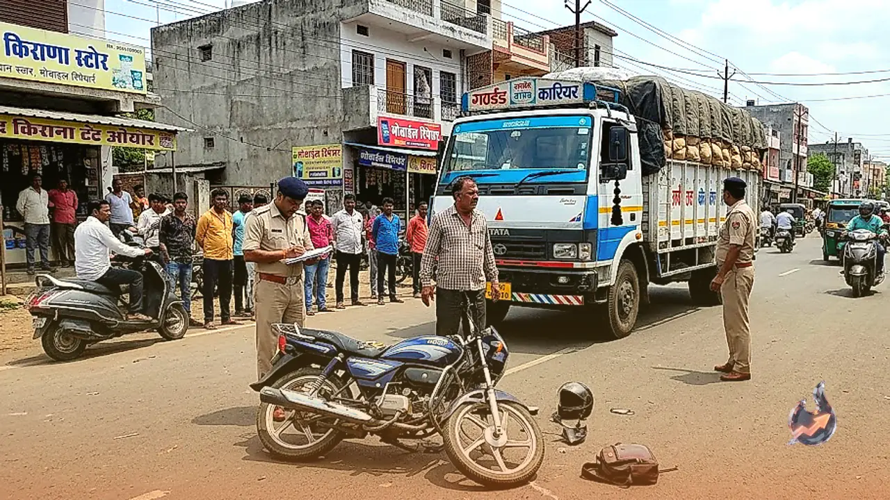 Wrong-Way Motorcycle Ride Ends in Tragedy as 70-Year-Old Man Dies in Narmadapuram Truck Collision