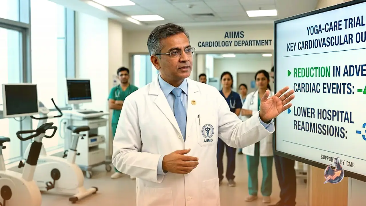 AIIMS Cardiologist Confirms Yoga Can Cut Adverse Cardiac Events by 40 Percent, Backed by Landmark Clinical Trial