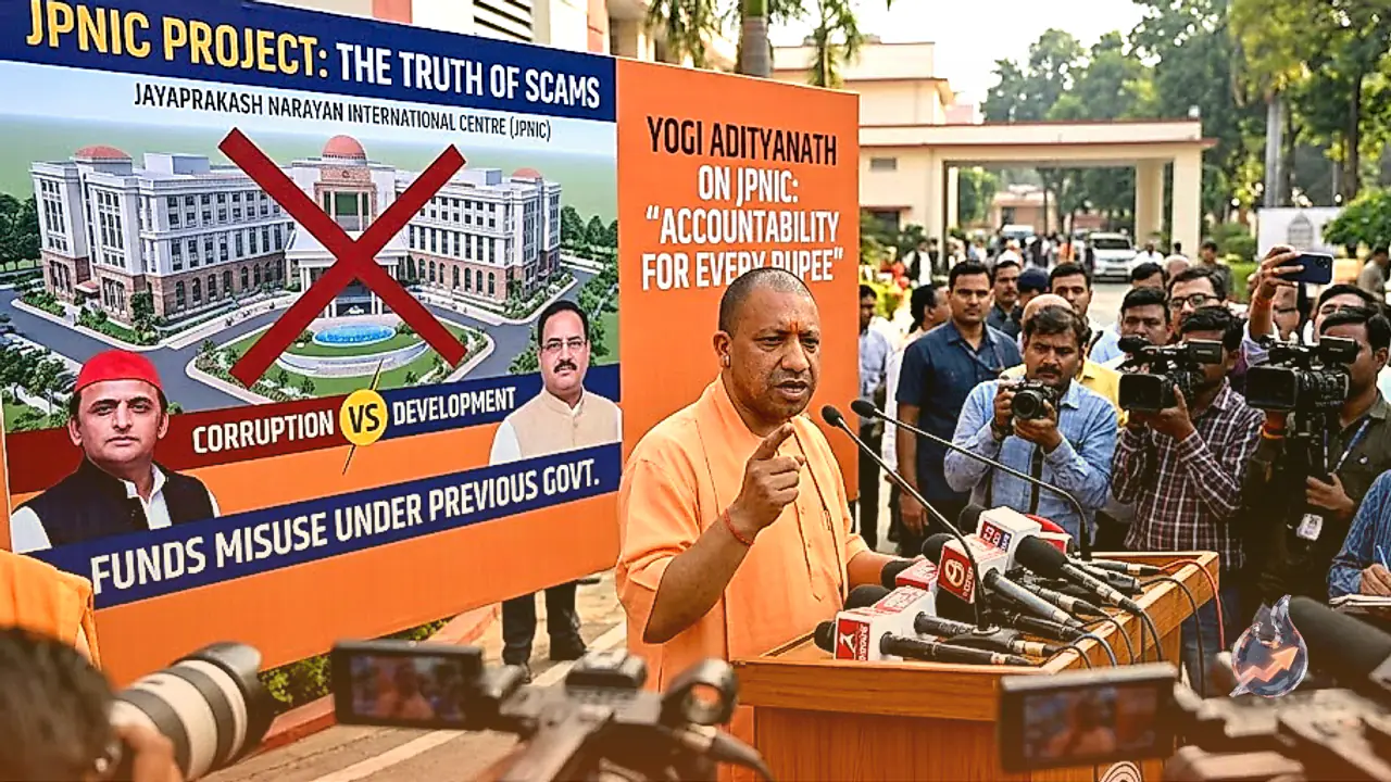 उत्तर प्रदेश चुनाव से पहले योगी आदित्यनाथ का अखिलेश यादव पर हमला, जयप्रकाश नारायण इंटरनेशनल सेंटर पर उठाए सवाल