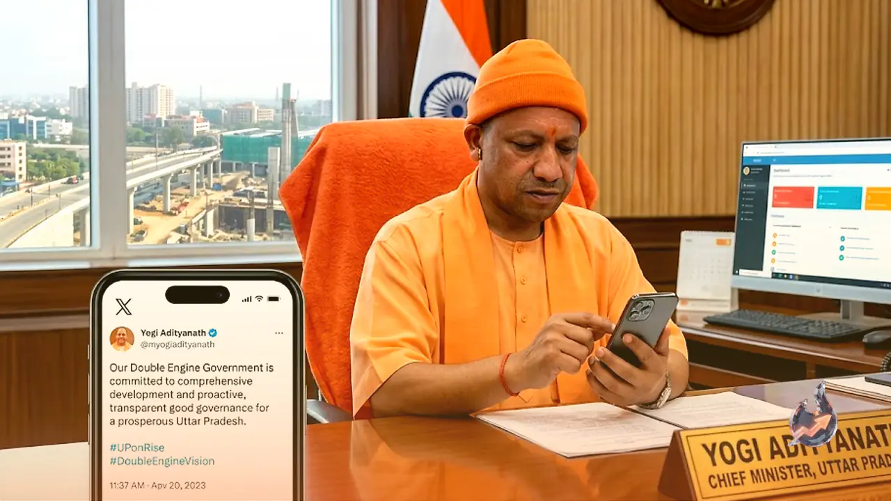 Yogi Adityanath Outlines Double Engine Government Vision on Social Media