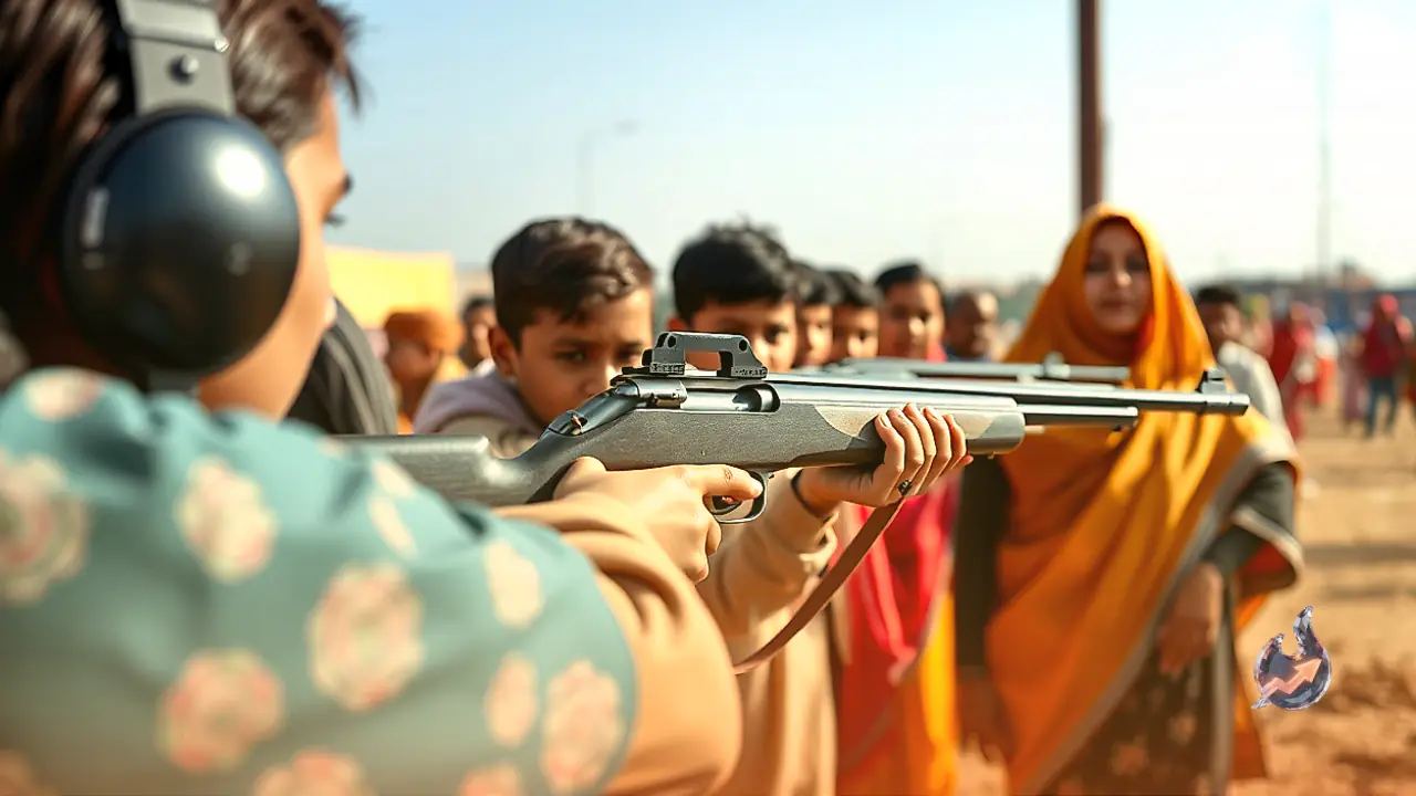Young Bhajan Singer Shri Rajpurohit Competes in State Rifle Shooting Meet at Sirohi
