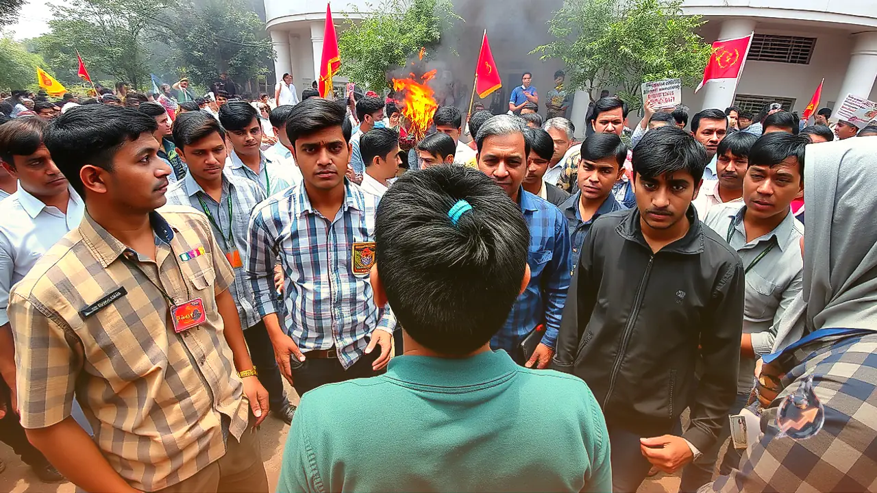 Youth Congress District Chief and Student Activist Suffer Burns During Effigy Burning in Biaora