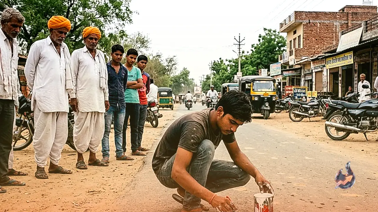 अजीतगढ़ में मासूम की सड़क हादसे में मौत के बाद युवक ने खुद ब्रेकर पर बनाई सफेद पट्टी, प्रशासन ने 15 दिन तक नहीं लिया था संज्ञान