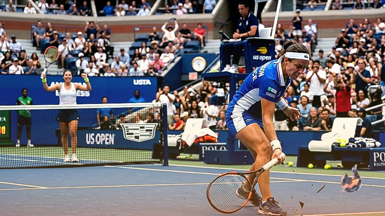 US Open Drama: French Player Smashes Racket After Defeat Against Emma Navarro