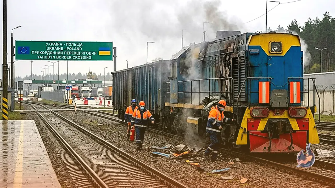 Russian Drone Strikes Ukrainian Train Near Polish Border Moments After Boris Johnson Departs