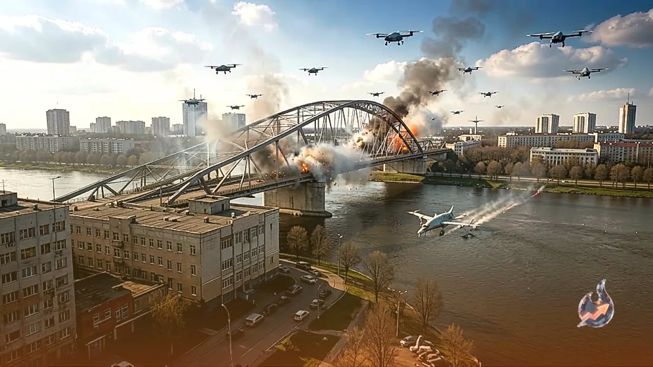 Russian Drone Strike Hits Central Kyiv Bridge in Daylight Assault as Capital Metro Halts