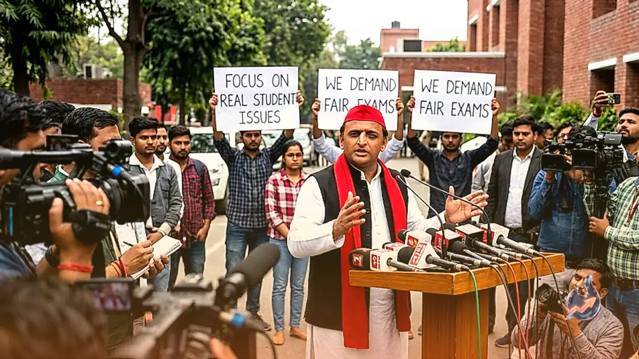 Amid Widespread Youth Protests, Akhilesh Yadav Demands Mainstream Media Focus on Real Student Issues