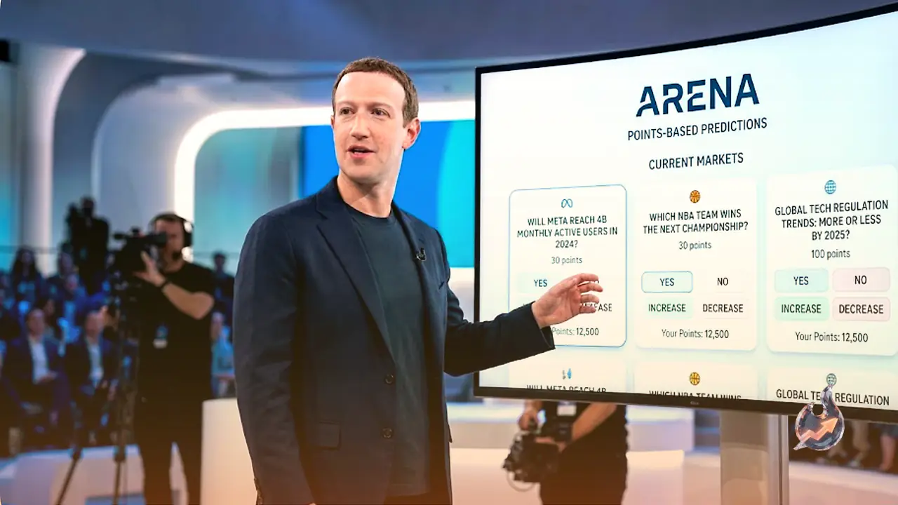 Zuckerberg Eyes the Betting Boom as Meta Quietly Tests a Points-Based Prediction Platform Called Arena